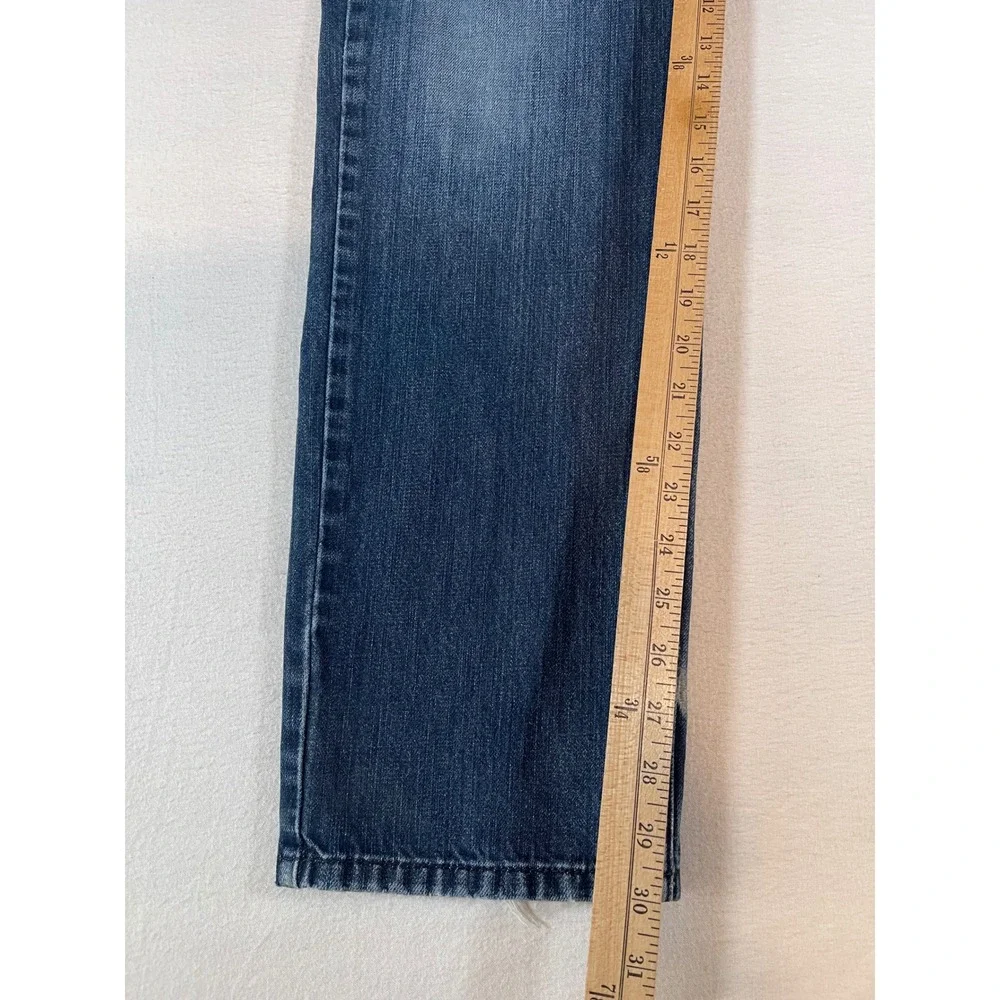 Rude XXX Mens Slim Straight Leg Jeans Medium Wash Blue Denim 32x32